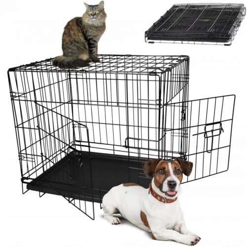  KENNEL KAVEZ TRANSPORTER ZA AUTO OGRADU ZA PSA I MAČKU 75x54x62CM