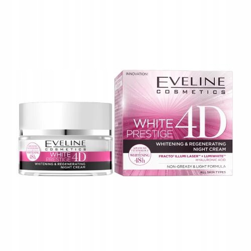  Eveline Cosmetics White Prestige 4D 0 SPF noćna krema protiv nepravilnosti za lice 50 ml