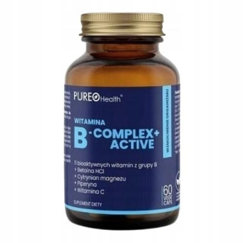  PUREO Health Vitamin B-complex + Active, 60 kapsula