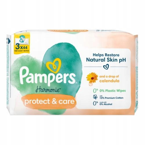  Vlažne maramice Pampers Harmonie Protect&Care, 3x44 kom.