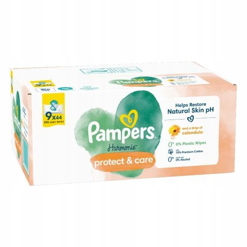  Pampers Harmonie Protect & Care vlažne maramice 9 x 44 kom.