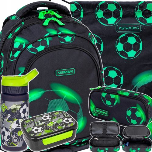  AstraBag školski ruksak s više odjeljaka crni, Shades of green, Multicolor 27 l + 4 ostala proizvoda