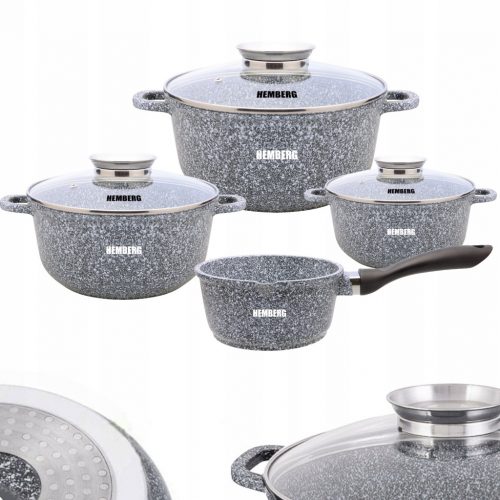  SET MRAMORNIH LONCA POTS FRY FRY SET INDUKCIJA PLIN