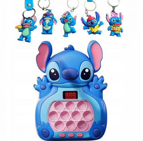  PUSH BUBBLE pop it senzorska igraća konzola Stitch ružičasta igračka na dar