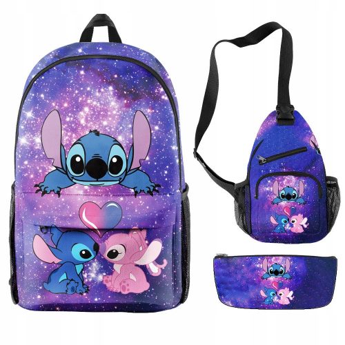  STICH ŠKOLSKI RUKSAK SET PERNICA TORBA 3U1, Lilo i Stitch, višebojni