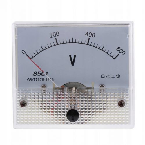  Analogni v voltmetar Izdržljiv za nošenje Analogni panel v metar 0-600V