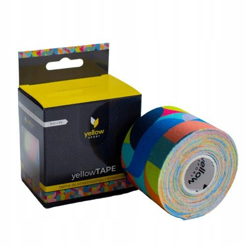  YellowTAPE kinesiotaping traka - apstraktna duga, 5cm x 5m