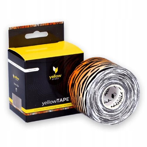  Yellowtape kineziotaping traka 5 cm x 5 m, narančasta, tigrasti uzorak