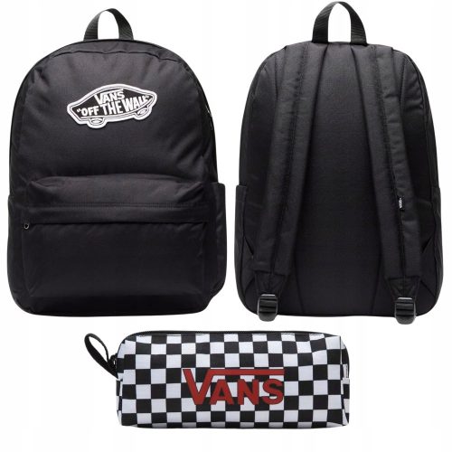  Vans gradski ruksak kool Classic ruksak crni VN000H4YBLK1 crni + pernica Vans PENCIL POUCH-B VN0A7UEPY28 Blk/WhtChk