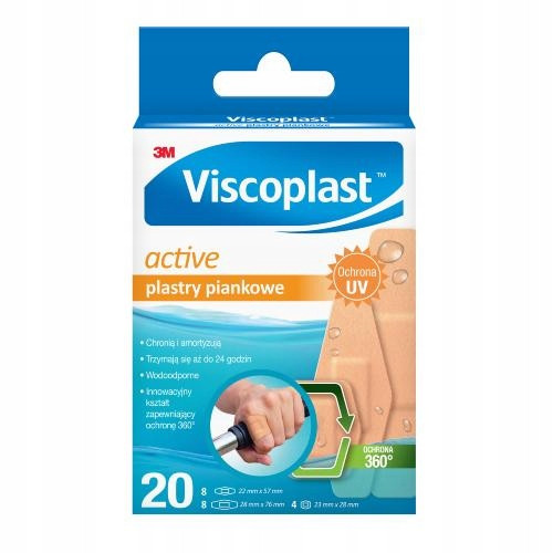  Viscoplast Active pjenasti flasteri, 3 veličine, 20 kom