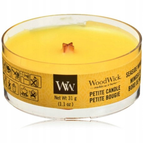  WOODWICK PETITE CANDLE SEASIDE MIMOSA MINI TEAL MIRISNA SVIJEĆA 31 g