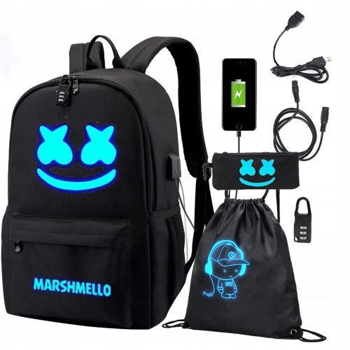  MARSHMELLO ŠKOLSKA RUKSAK TORBA USB veliki SET