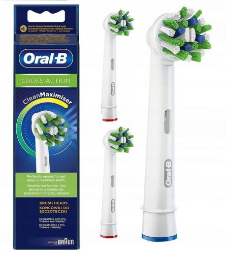  Oral-B CrossAction EB-50-3 glave električne četkice za zube, 3 komada