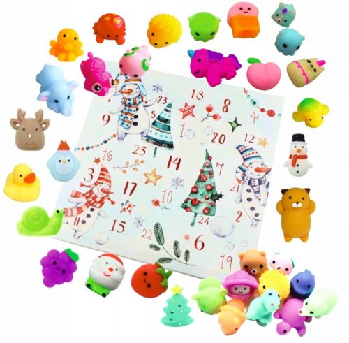  ADVENTSKI KALENDAR MOCHI moji SQUISHY GNIOTKI IGRAČKE dječji poklon BOŽIĆ