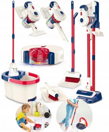  Set za čišćenje 8u1 Uspravni usisavač za djecu Robot Mop Broom 3 L+