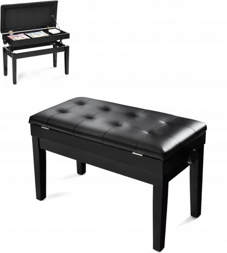  Piano klupa s podesivom visinom 74x34x48,5-56,5 cm