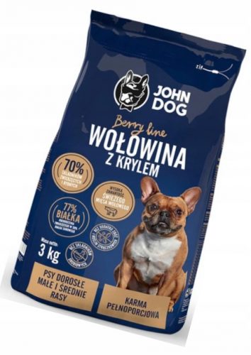  John Dog suha goveđa hrana 3 kg