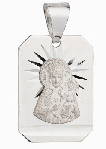  Srebrni medaljon s likom Gospe od Częstochowa pr. 925.