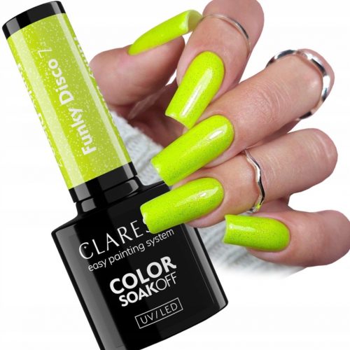  CLARESA FUNKY DISCO 7 LIMETA LIGHT HYBRID LAK ZA NOKTE LIMETA ŽUTA