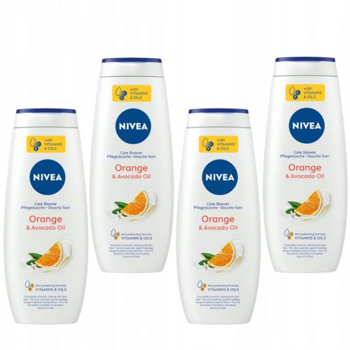  NIVEA ULJE NARANČE I AVOKADO Ženski njegujući gel za tuširanje 500ml x4