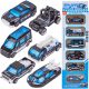  SET OPRUGA ROCKS POLICE CAR CAR POLICE Spring Springs Cars 1:64 7x3cm 6 kom.