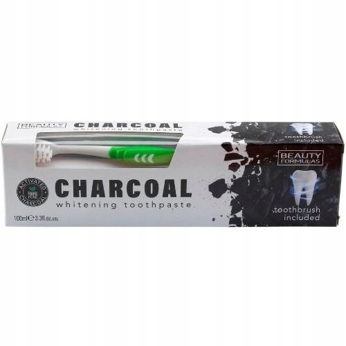  CHARCOAL WHITENING pasta za zube s aktivnim ugljenom 100 ml + Beauty Formulas četkica za zube