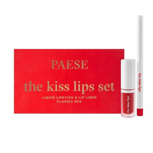  PAESE The Kiss Lips Set Olovka za usne i set tekućih ruževa 06 Classic Red