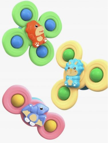  Fidget Spinner s vakuumskom čašicom, Senzorna igračka za kupanje - Dinosauri 3