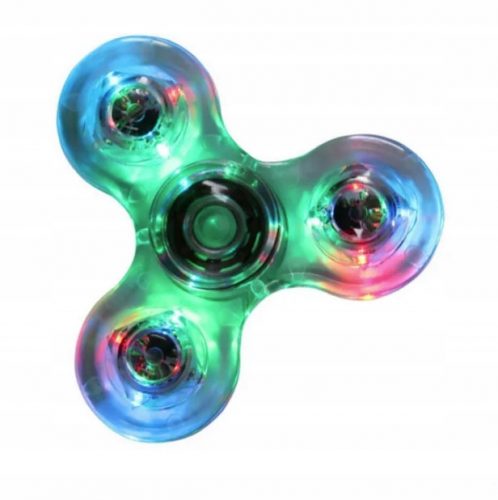  SPINNER LED SVJETLEĆI FIDGET PROZIRAN 3 NAČINA