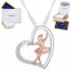  Srebrna balerina ogrlica s cirkonima u srcu Dancer Heart SREBRO 925