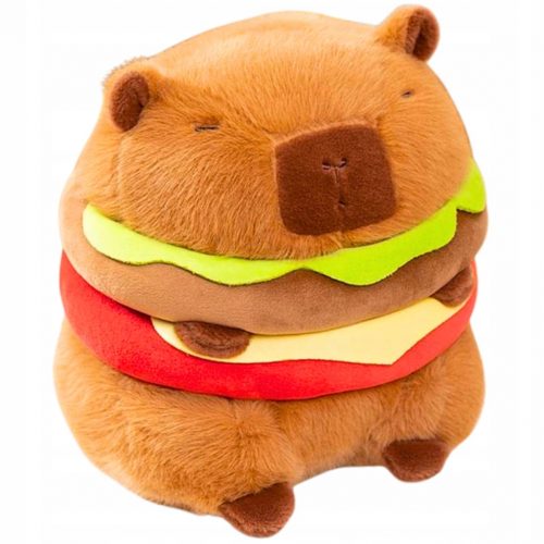  CAPYBARA MASKOTA HAMBURGER VELIKA PLIŠANA IGRAČKA CAPYBARA 30CM