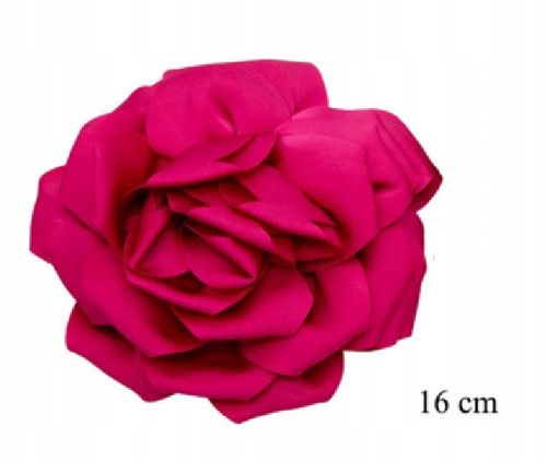  Broš/značka Veliki satenski cvijet Fuchsia/Amarant 16 cm / 2965