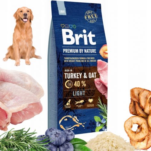  BRIT PREMIUM BY NATURE LIGHT TURKEY Suha hrana s puretinom i zobi 15KG