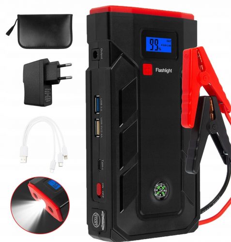  JUMP AUTO STARTER, PUNJAČ, 2000A PRIJENOSNA BATERIJA 10400MAH