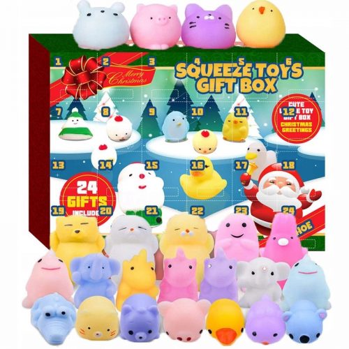  ADVENTSKI KALENDAR GNIOTEK MOCHI SQUISHY ANTISTRES IGRAČKA 24 KOM