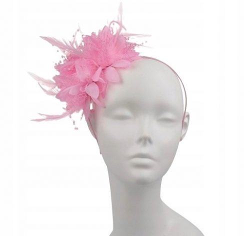  Prekrasna ružičasta traka za kosu fascinator cvjetni boho svadbeni banket