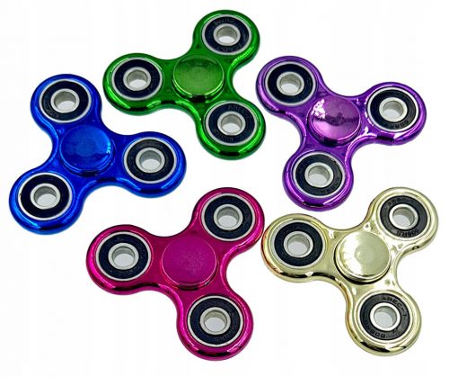  Antistres fidget spinner šareni metalik mix 1 kom