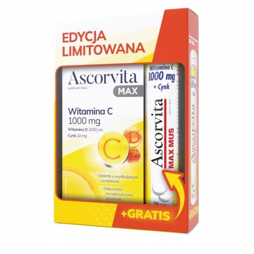  Ascorvita Max 30 tableta + Ascorvita Max 20 šumećih tableta SET