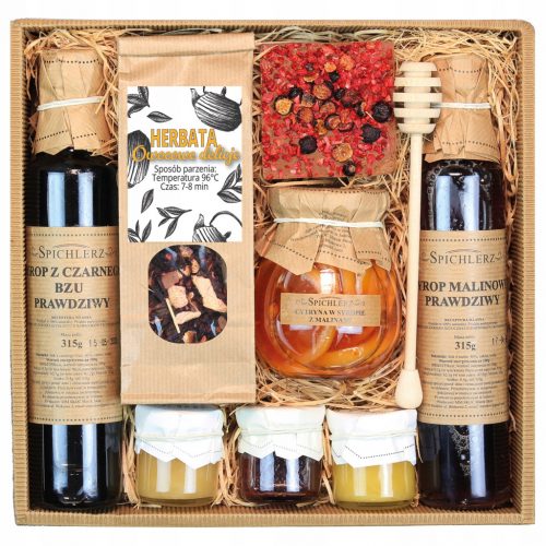  Gift BOX Set za čaj Rođendanski dar za Božić Medeni Craft Sirup