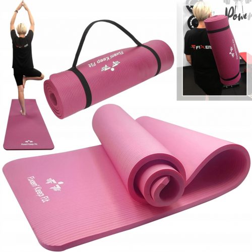  GIMNASTIČKA PODLOGA ZA TRENING YOGA FITNESS VJEŽBE DEBLJA 1.5cm NBR 190x63cm