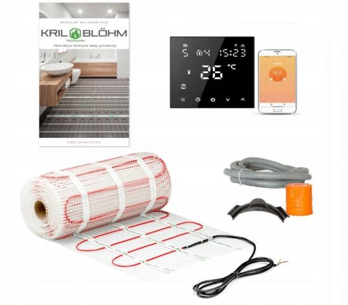  GRIJAĆA PODLOGA GRIJAĆI SET 150W/M2 4M2/H 607 WIFI CRNI