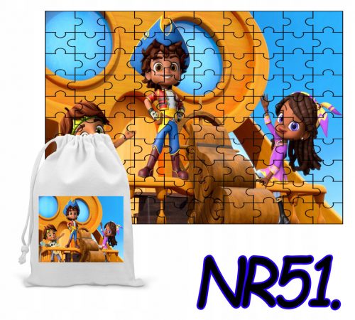  SLAGALICA 70 DIJELA. PUZZLE POKLON PIRATE SANTIAGO + VREĆICA S TISKOM