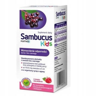  Sambucus Kids sirup s okusom maline - 120 ml