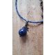  Lapis lazuli kuglasti privjesak sa howlite piritom, srebro 2 u 1