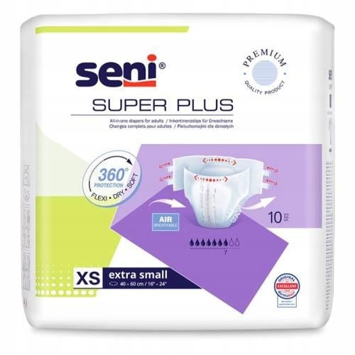  SENI SUPER PLUS Pelene za odrasle, XS, 10 kom