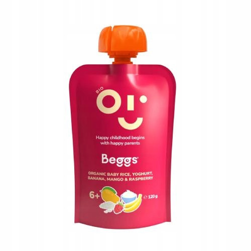  Beggs BIO Baby riža s jogurtom, bananom, mangom i malinama 6+, 120g