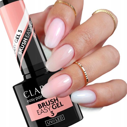 Claresa Gel u bočici s kistom Brush easy gel 3 peach nude