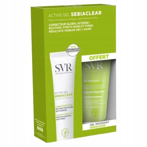  SVR Sebiaclear aktivni GEL za akne + GEL za čišćenje masne kože 55 ml