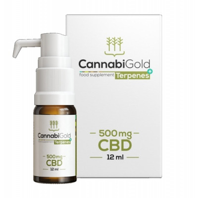  CBD konopljino ulje 5% HemPoland CannabiGold Terpenes+ 500 mg 12 ml