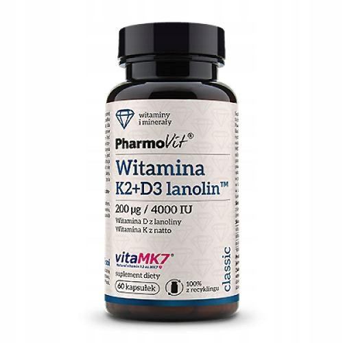  Vitamin K2Mk7 200 mcg + D3 4000 IU (60 kapsula)